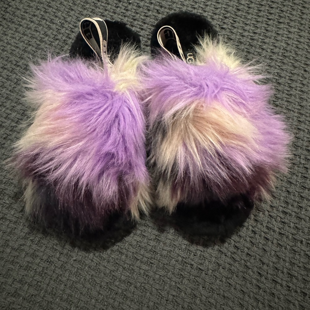UGG  Fluff Yeah Slide. Purple Tie dye. Size: 5